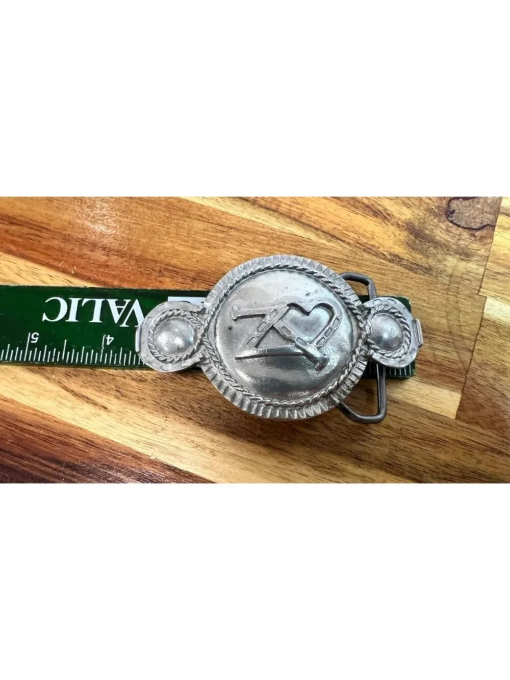 Vintage Belt Buckle, pewter, embossed, western, boho, cowboy, western
